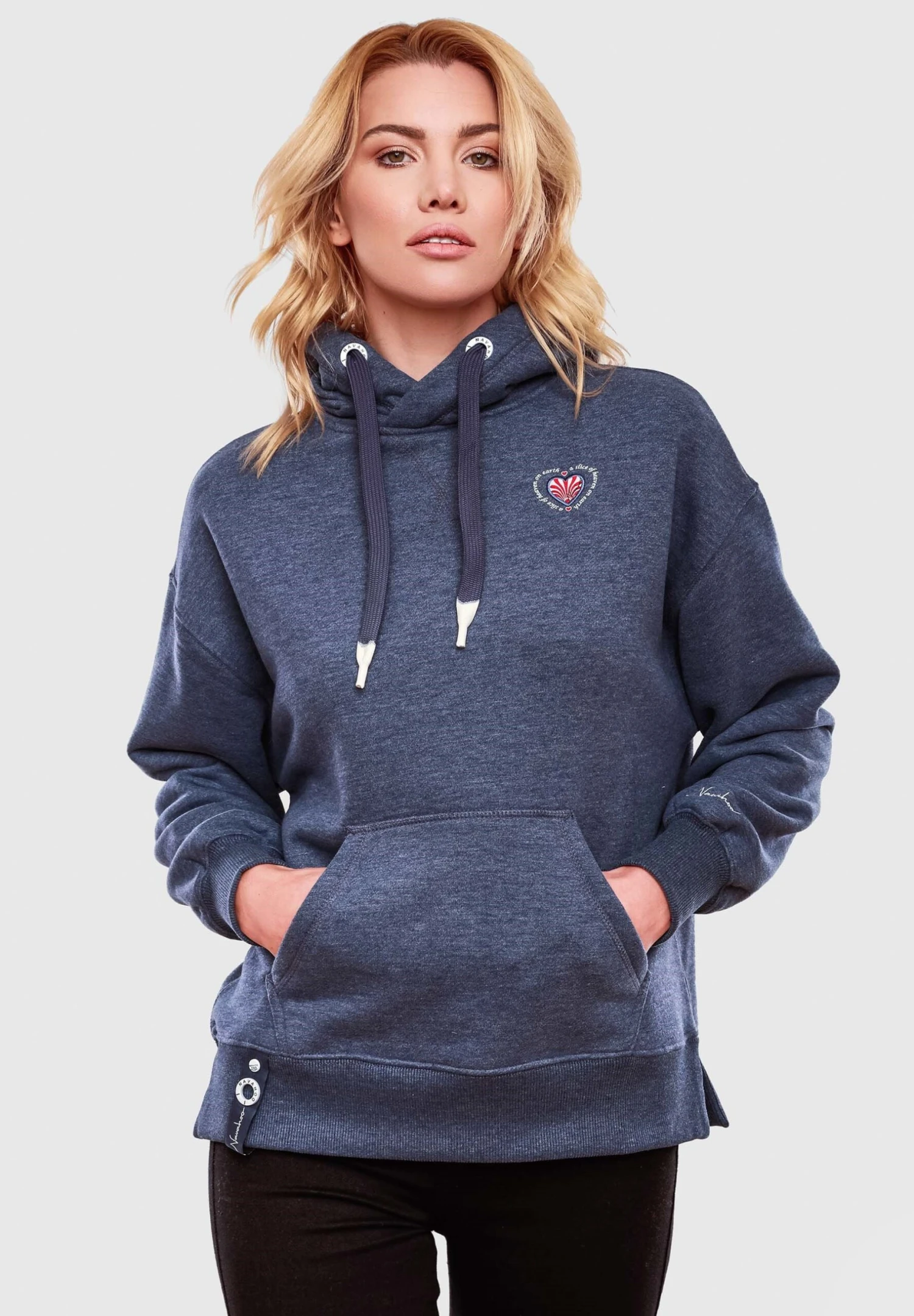 Navahoo Hoodie - Dusty Blue Melange 3 Navahoo Hoodie - Dusty Blue Melange