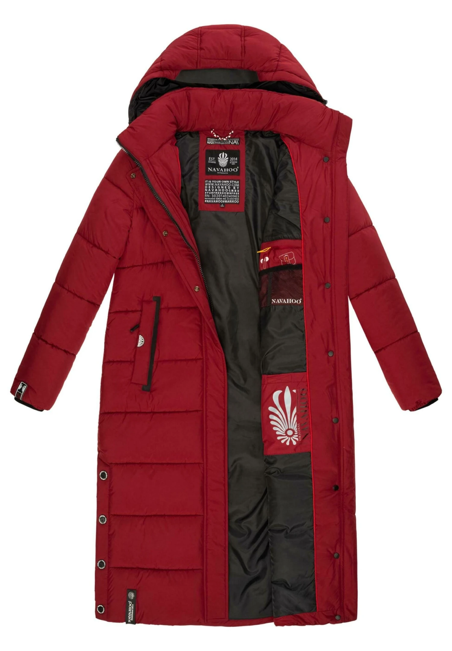 Navahoo Isalie - Winterjas - Blood Red 9 Navahoo Isalie - Winterjas - Blood Red - Afbeelding 7