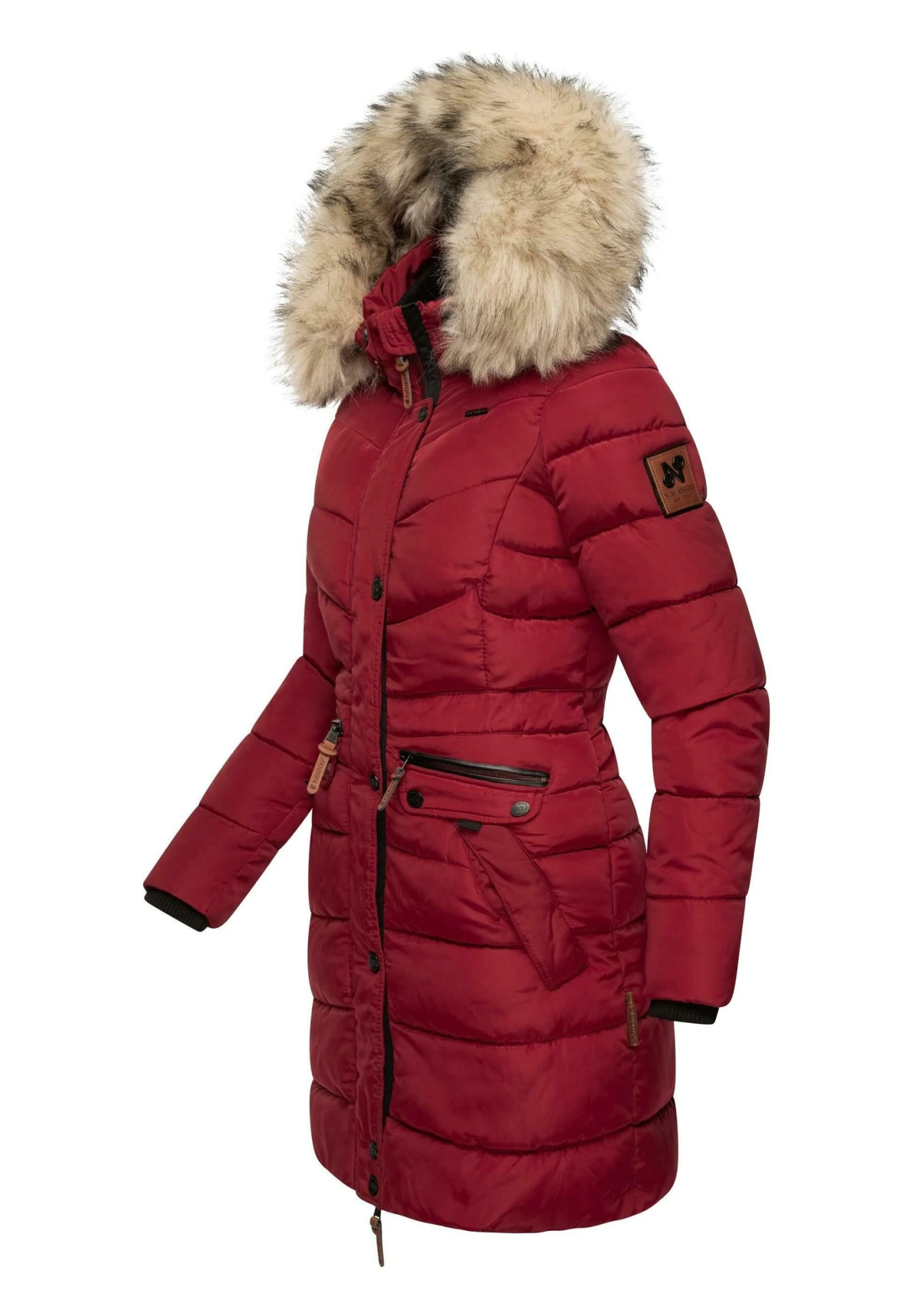 Navahoo Paula - Winterjas - Blood Red 4 Navahoo Paula - Winterjas - Blood Red - Afbeelding 2