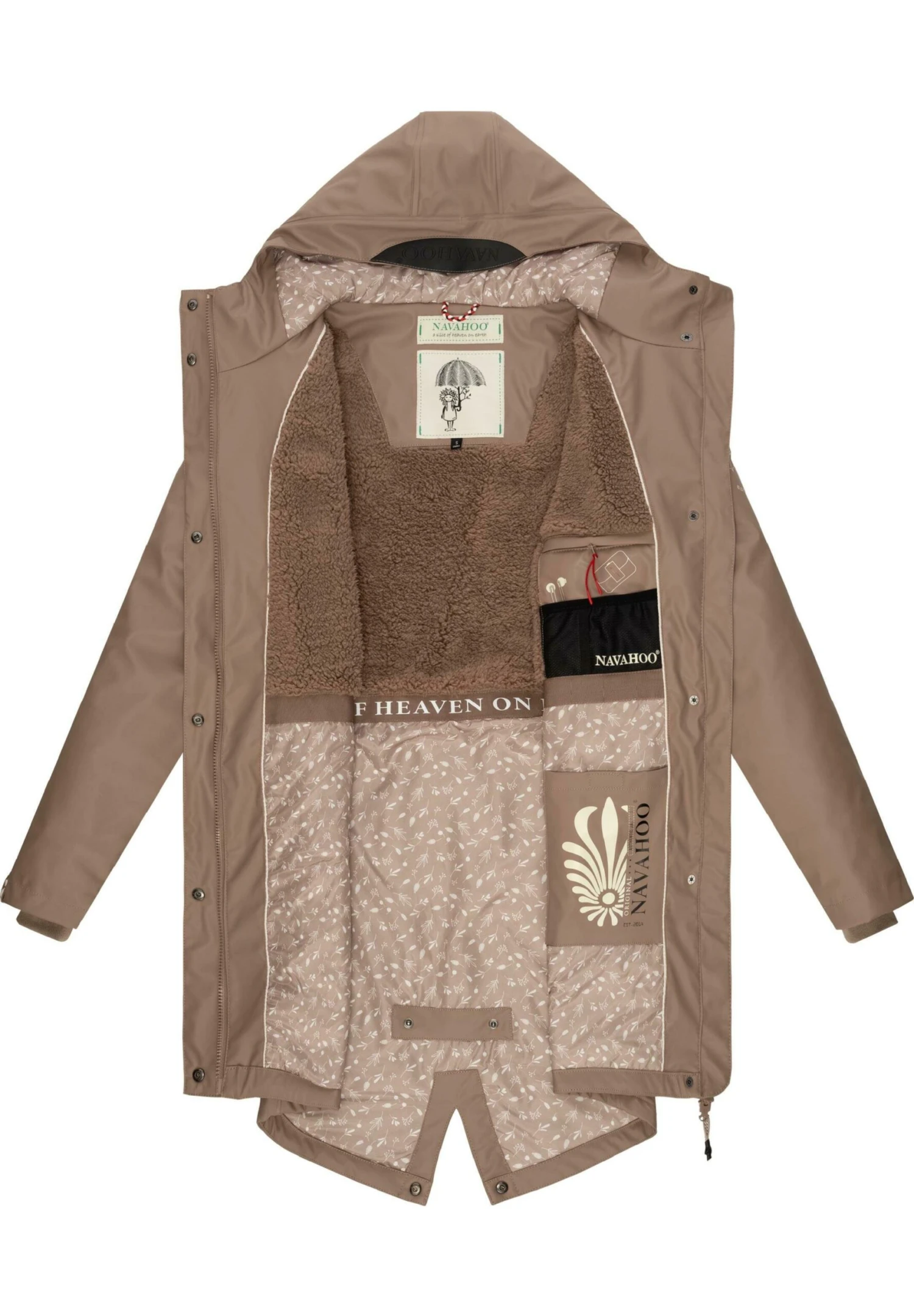 Navahoo Flower Of Ocean - Parka - Taupe 6 Navahoo Flower Of Ocean - Parka - Taupe - Afbeelding 4