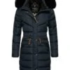 Navahoo Paula - Winterjas - Blue With Black Fur -Navahoo f6655a243926421d9fd6749dbda591d5