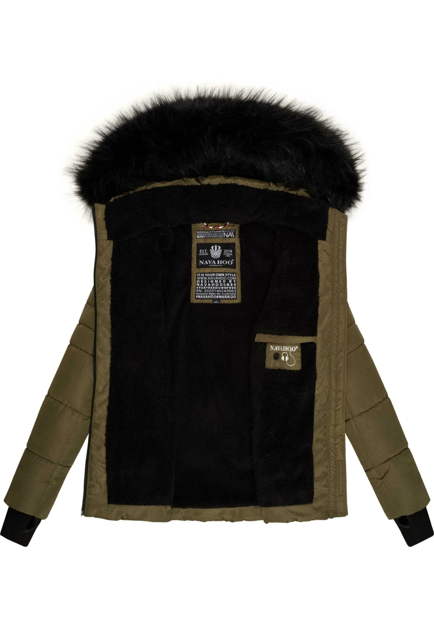 Navahoo Adele - Winterjas - Millitary Green 7 Navahoo Adele - Winterjas - Millitary Green - Afbeelding 5